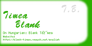 timea blank business card